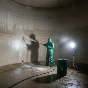 Industrial water tank cleaning and sanitation service